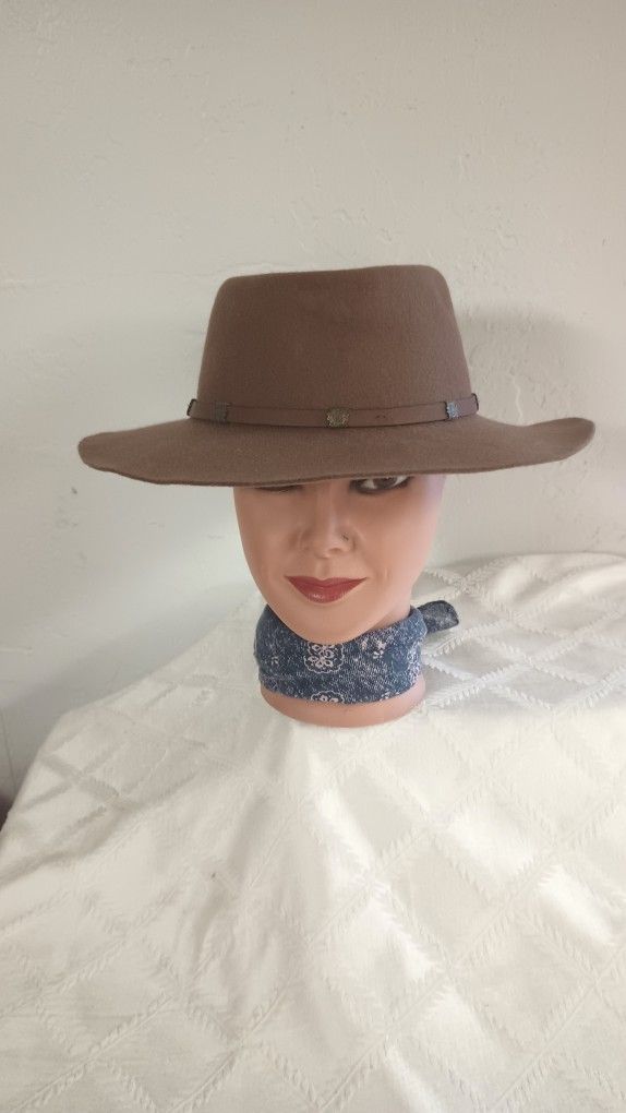Men's Brown 100% Wool Cowboy Hat Sz X-L, Seffner FL