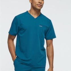 Jaanuu Scrubs 3X, Men's (Caribbean Blue)