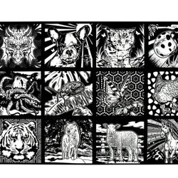 Velvet Art Super Floor Pad Coloring Posters , 30-Pack, 