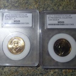 MS-69 Washington Dollars