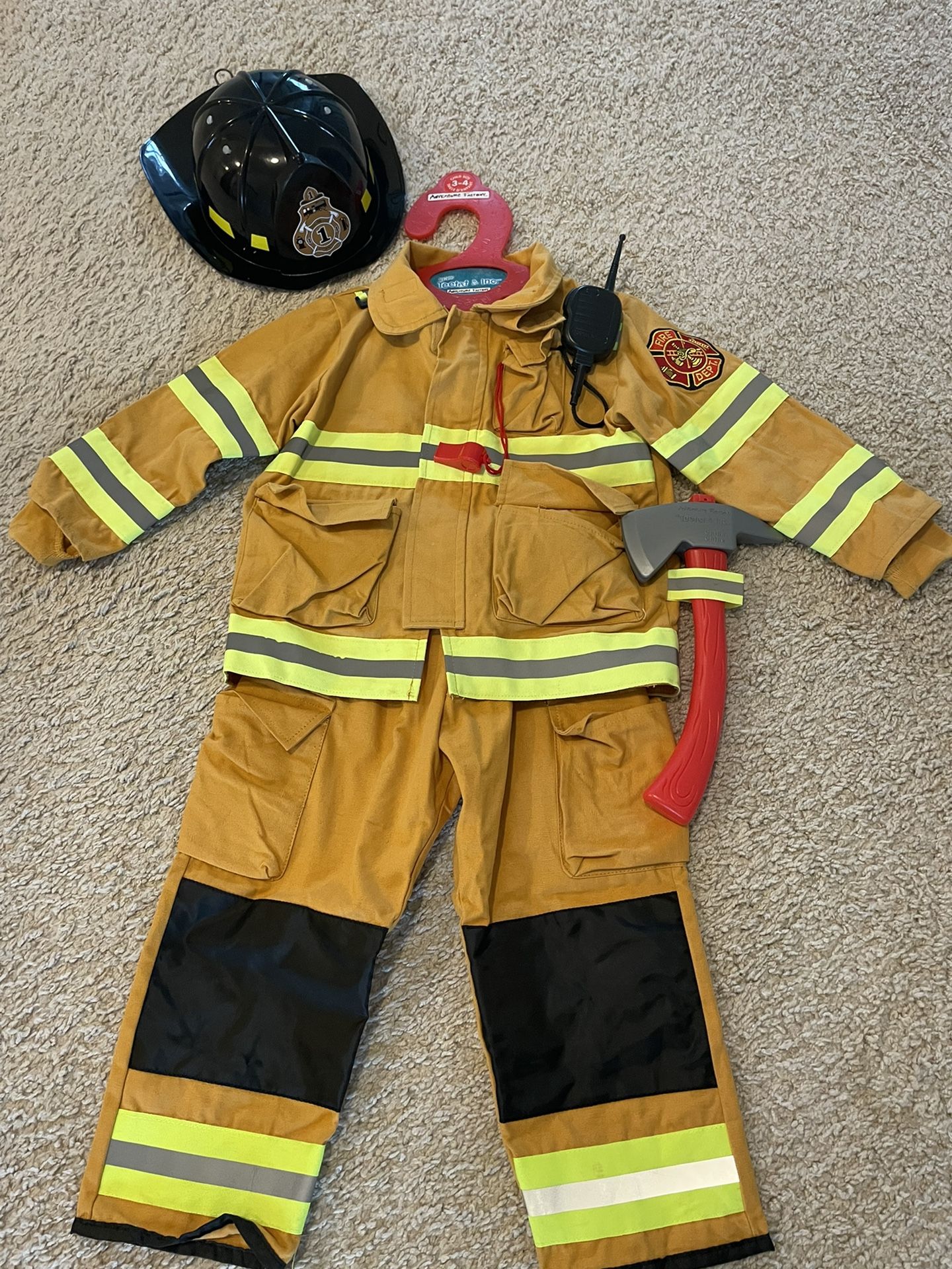 Firefighter 🧑‍🚒 Halloween Costume Sz:3-4