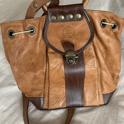 Italian Leather small Backpack 