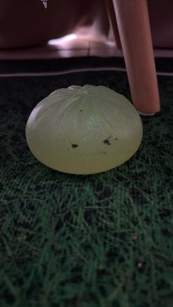 green glitter dumpling/fake