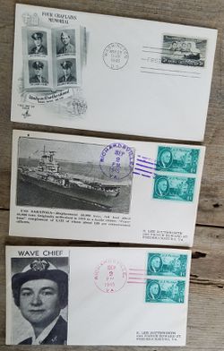 1945-1948 First Day Covers, FDR, Saratoga