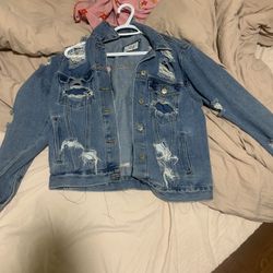 Cropped Blue Jean Jacket Forever 21