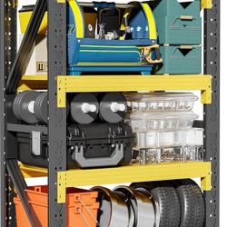 4-Tier Storage Shelves, 79" H Heavy-Duty Garage Shelving Unit,Adjustable Industrial Metal Shelf System,3,200lbs Capacity Too Organizer