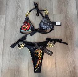 Ed hardy black bikini set