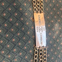 Very Rare Authentic Vintage Chanel Rue Cambon Interlocking CC Logo Metal Belt/Accessory