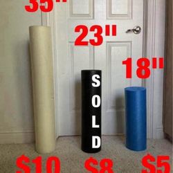 Foam  yoga  rollers   -  $10  each