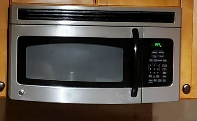 GE microwave with built in hood fan