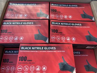 ** BLACK NITRILE GLOVES SMALL MEDIUM LARGE**