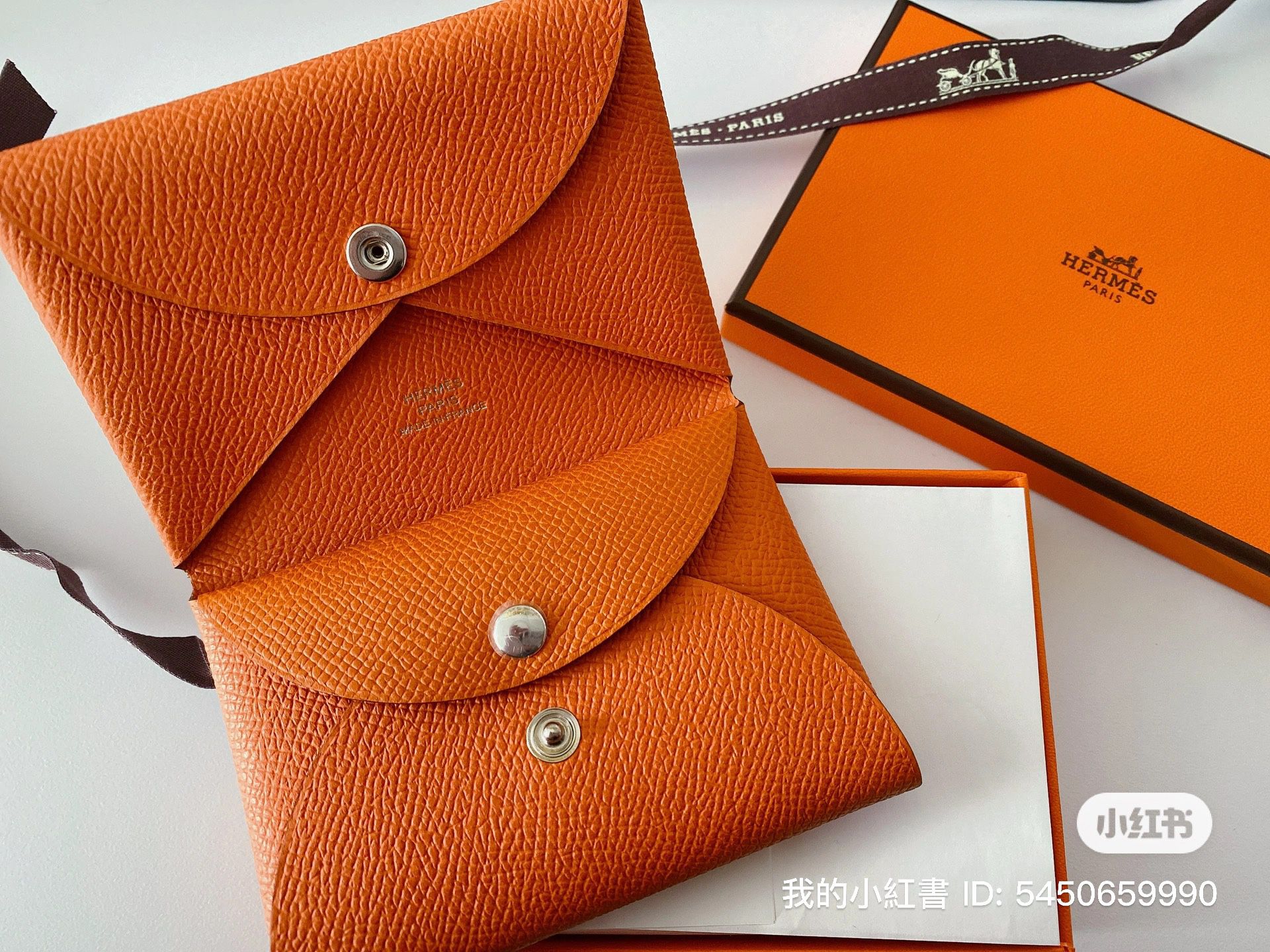 Hermès 2020 Calvi Cardholder - Orange Wallets, Accessories - HER556029