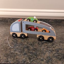 Janod Wood Kids Toy. Car Carrier. Truck