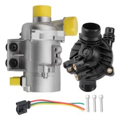 Electric Engine Water Pump W/Thermostat 1184 Compatible with BMW X3 Z4 X5 328i 323i 128i 528i Replaces OE# 1194 1183 1124