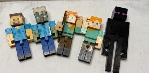 Minecraft Action Large Figures Lot of 5