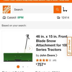 New High Quality JOHN DEERE Snowplow For 100 Series Tractors