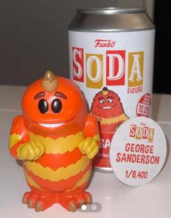 Brand New Coolest Looking Limited Edition Collectible Funko Pop Can With Figure Of George Sanderson From Monsters INC!
