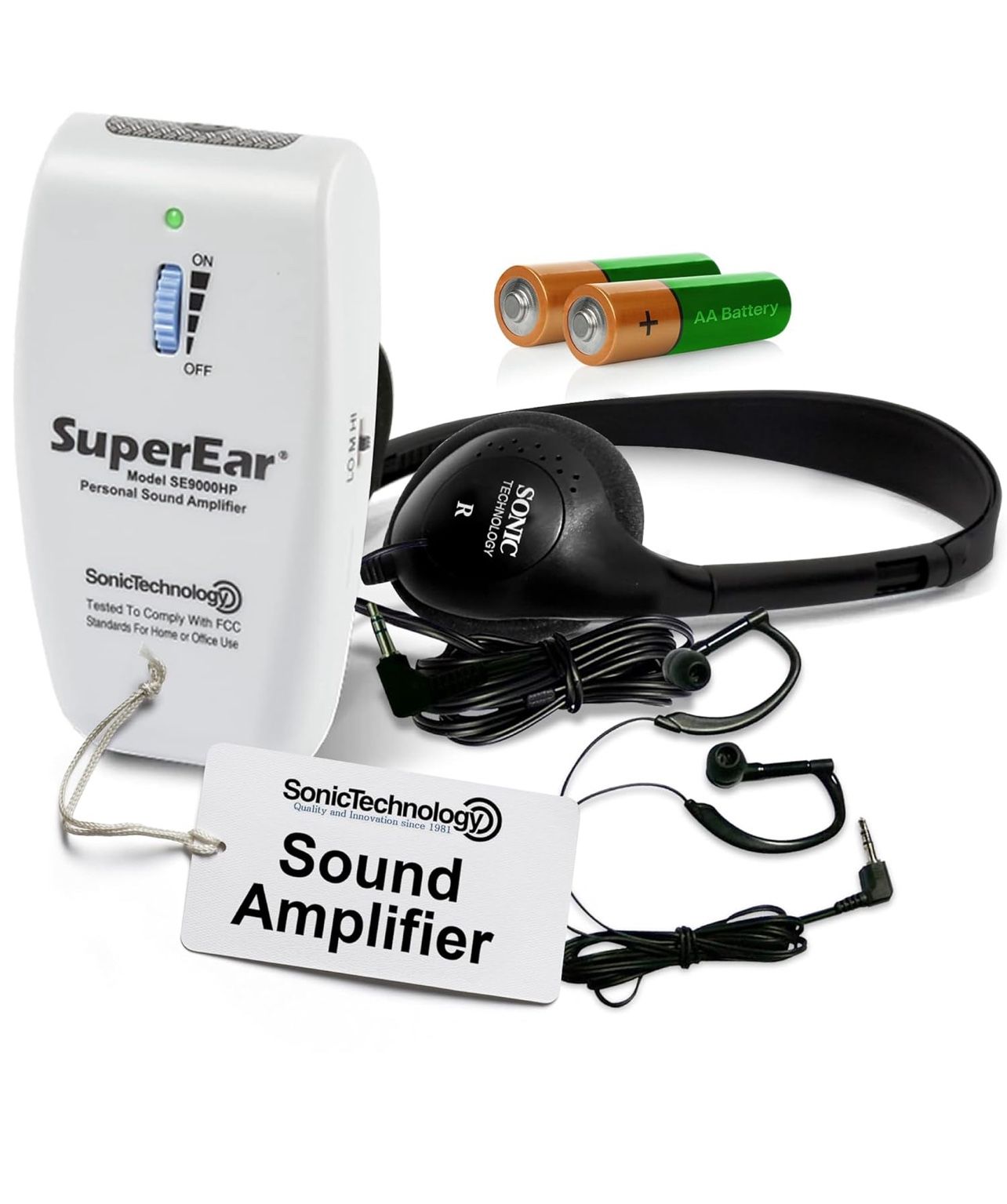 SuperEar Model SE9000HP for Seniors - Hearing Amplifiers for Seniors & Elderly, Super Ear Personal Sound Amplifier, Sound Amplifier Listening Device &