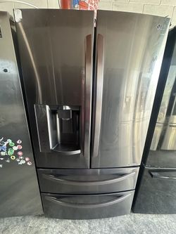 LG 4 Door Black Stainless Steel Refrigerator