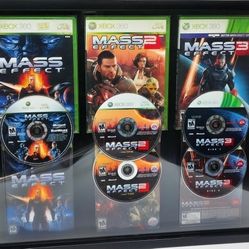Original Mass Effect Trilogy Collection on XBOX 360 Framed Retro Video Game Wall Art for Game Room