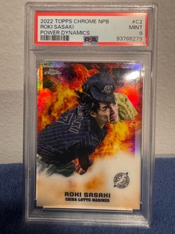 Roki Sasaki 2022 Topps Chrome PSA 9