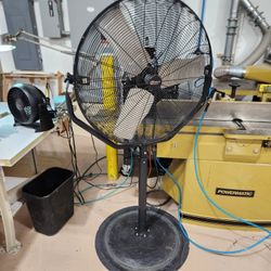 Commercial Electric 30" Pedestal Fan With 360 Tilt, 3 Speed, Heavy Duty Made 6' Power Cord, 65"tall, Powerful Fan, Very Durable