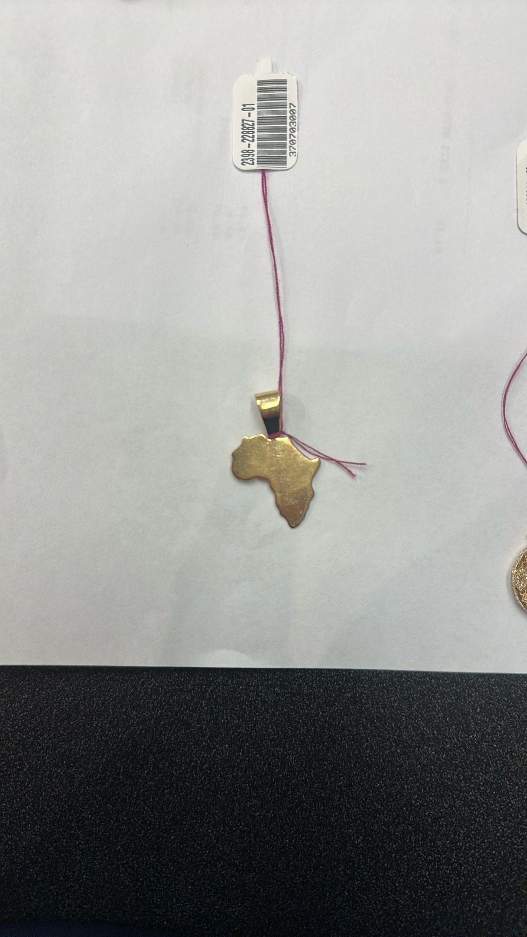 14k Yellow Gold Africa Pendant $519.99