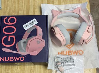NUBWO G06 Pink Headset with Ears