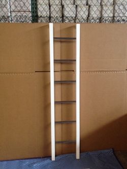 Bunk bed white ladder metal rungs modern