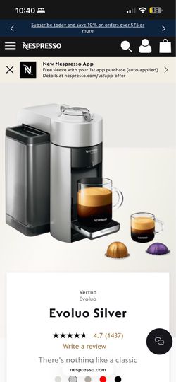 DeLonghi Nespresso ENV135B Vertuo Evoluo Coffee Espresso Maker