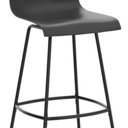 Bar Stools Set of 4 Counter Height Stools Modern Swivel Bar Stools Bar Chairs with Back Plastic 30" Meta Counter Height,Black