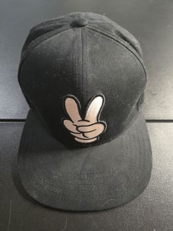 Mickey Mouse Peace Sign Snapback Hat