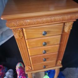Wooden Tall Jewlery Box 