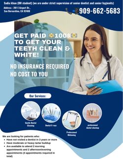 🦷 Get your teeth professionally cleaned & polished FREE — plus receive a $100 cash gift as a token of appreciation!