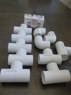 1 1/4 Pvc T's and elbows plus glue and primer