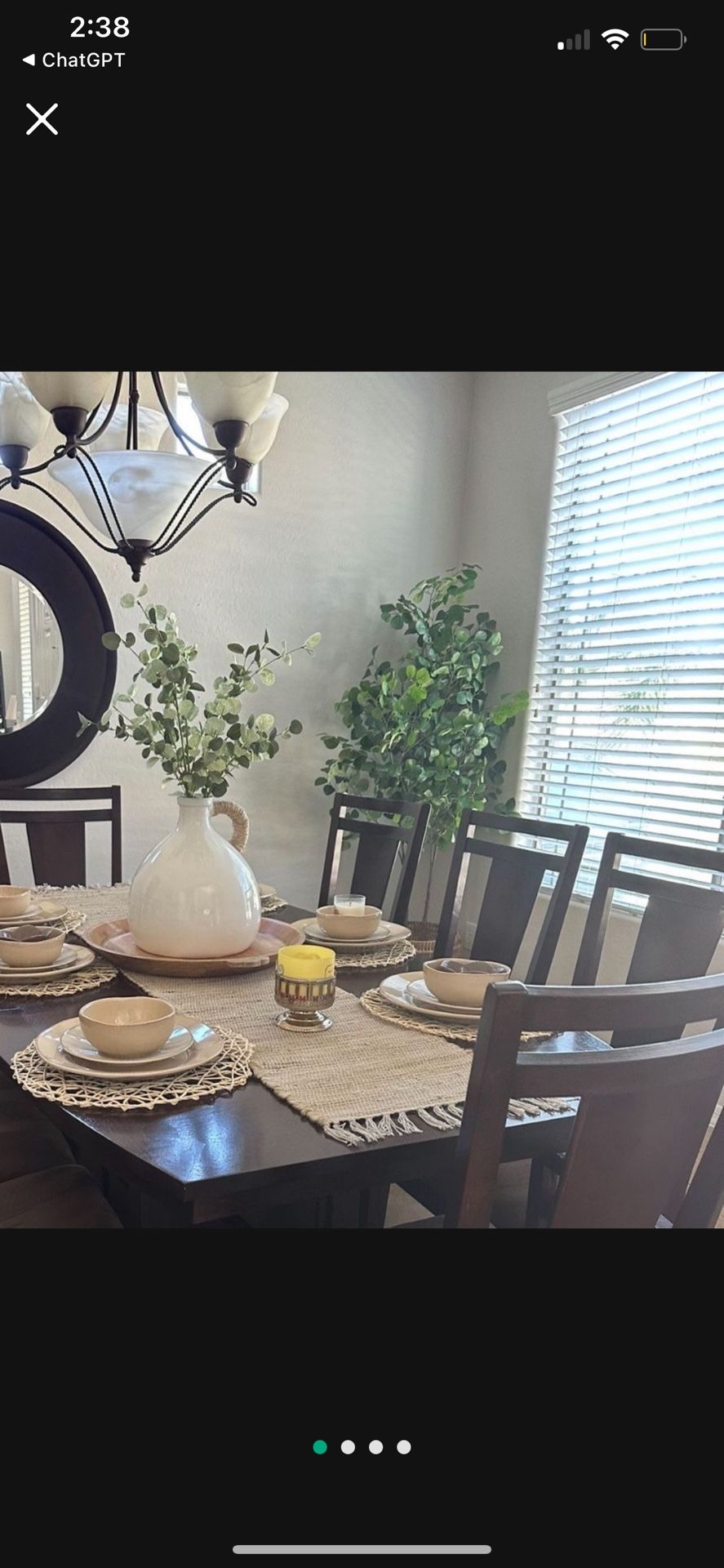 Dining Table With 4 Chairs