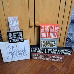 Small Wooden Word Signs
