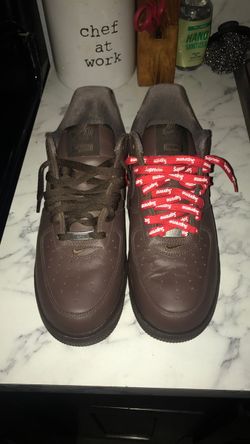nike supreme af1s brown