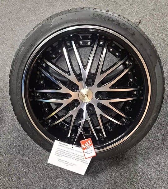 18" AZAD RIMS BLACK AND MACHINED BUNDLE