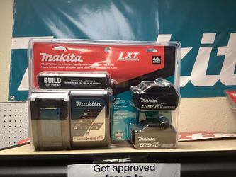 Makita Starter Kit (2) 18V 4.0ah Batteries and a  Rapid 18V Battery Charger $200