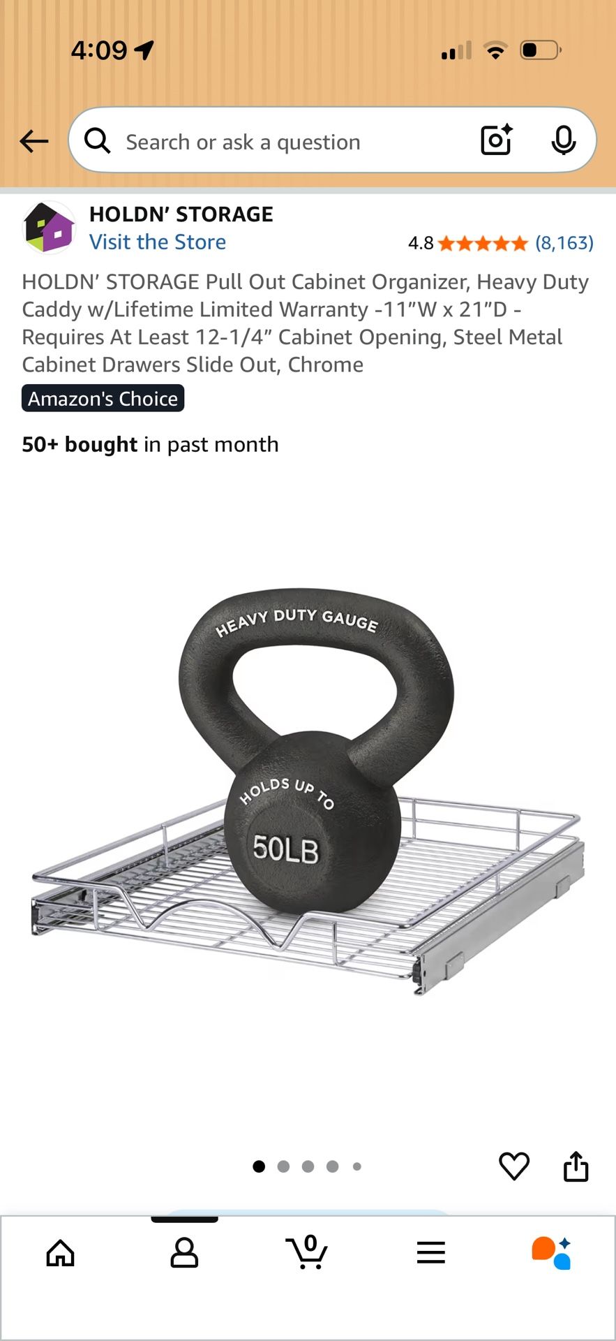 Pull Out Cabinet Organizer