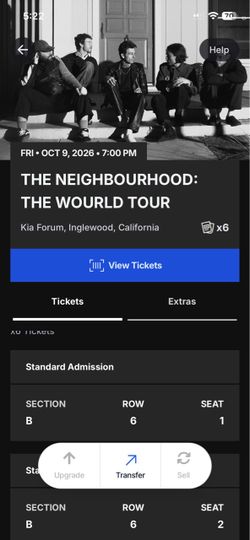 The Neighbourhood The Wourld Tour Friday October 9th
