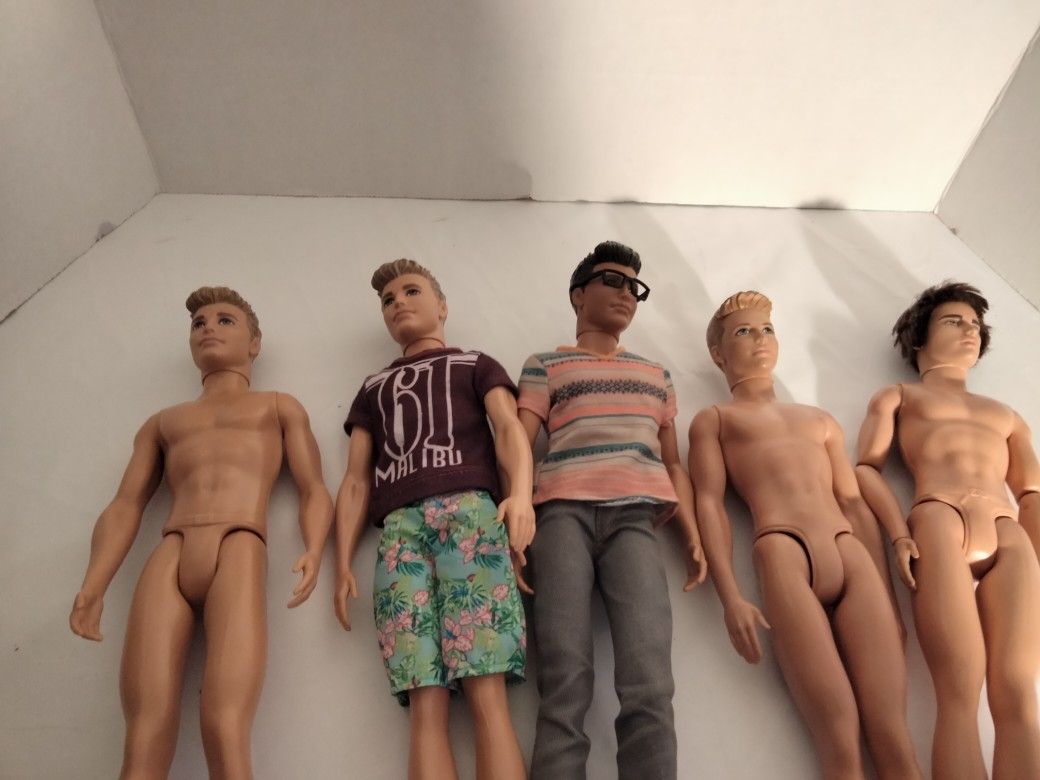 5 Barbie Ken Doll Different Kind Some With Clothes Some None