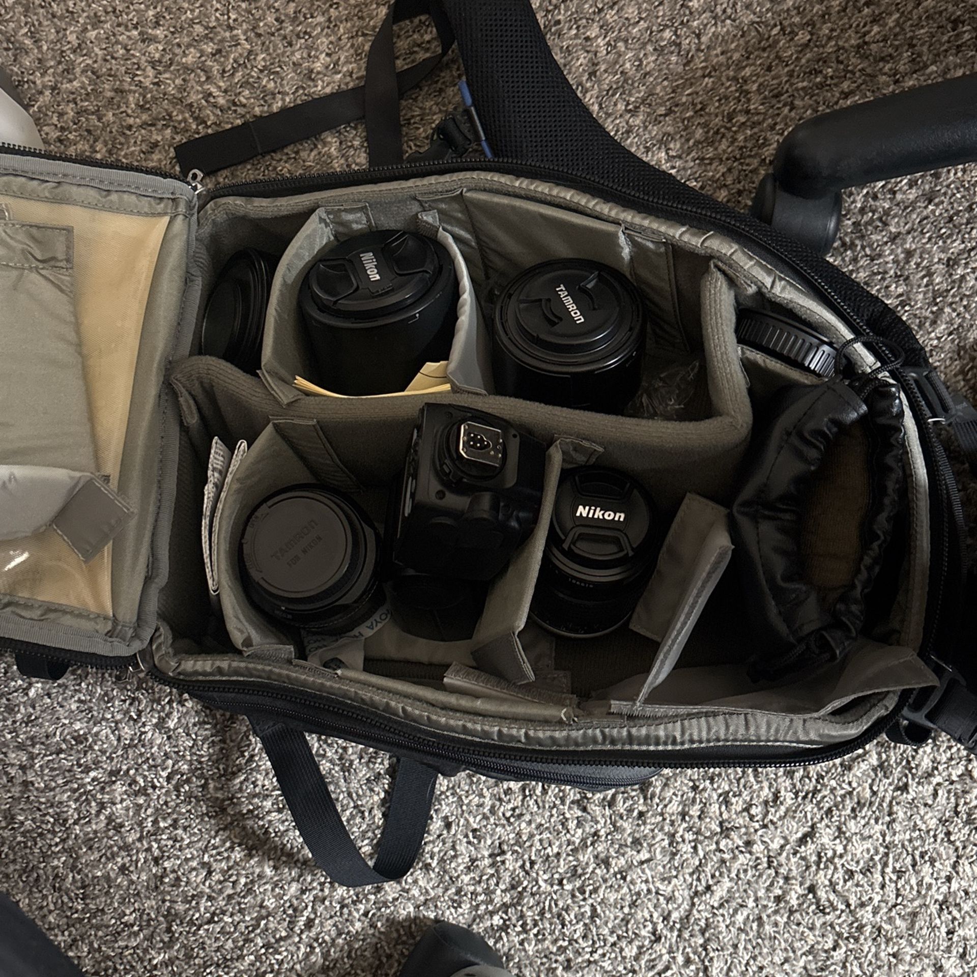 Bag Full Of Nikon Camera Lenses