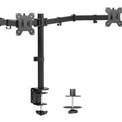 VIVO V038 Black Dual Monitor Adjustable Desk Mount Fits Ultrawide 38" Screens