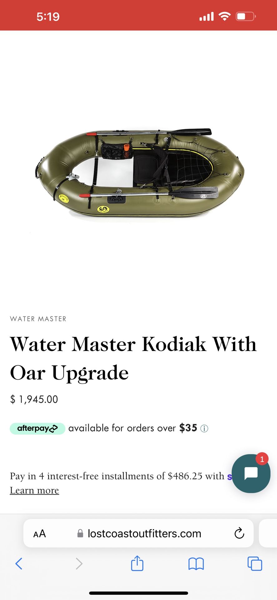 Water Master Kodiak Boat Kayak