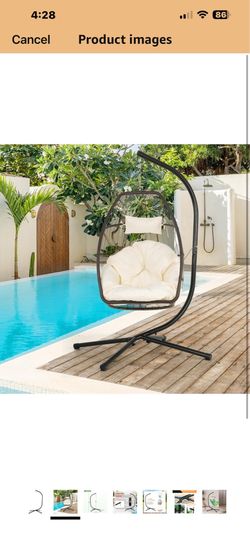 FDW Hammock Chair Stand, Outdoor Solid Steel Heavy Duty Construction for Hanging Hammock, Hanging Stand Max Load 400 LBS Air Porch Swing - 360 Degree 