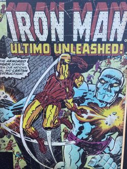 Marvel Comics The Invincible Iron Man Ultimo Unleashed Canvas  20” x 16”
