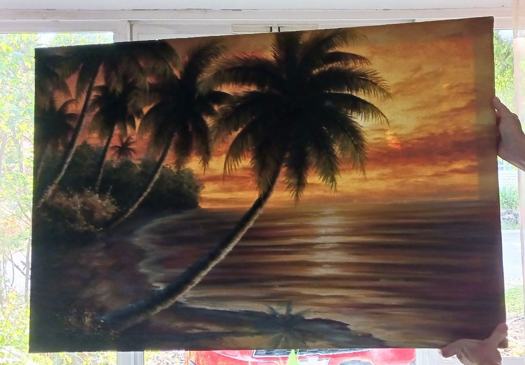 Island Painted On Canvas
