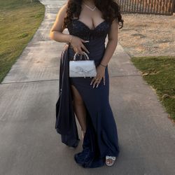 Midnight Blue Prom Dress